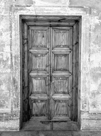 Paneled Door, Monochrome — photograph by Randall Polito