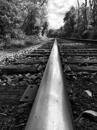 The Railroad, Monochrome — photograph by Randall Polito