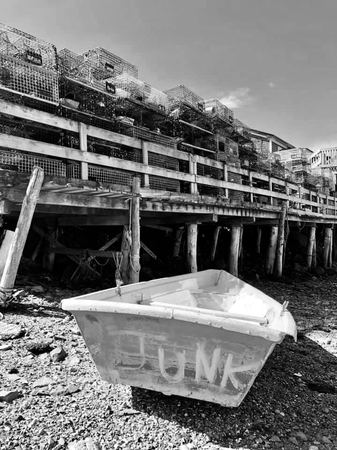 The Pier, Monochrome — photograph by Randy Polito
