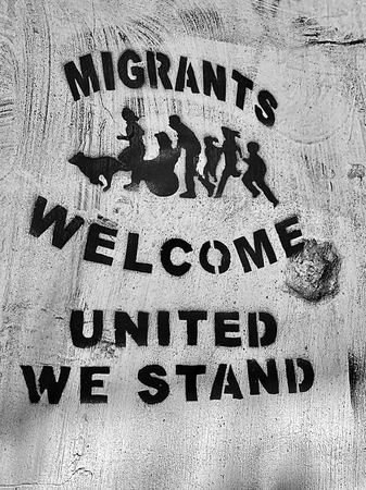 Migrants Welcome, Second Study — photograph by Randy Polito
