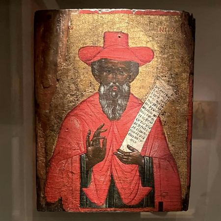 Icon of a Saint, Byzantine Style — photograph by Randall Polito