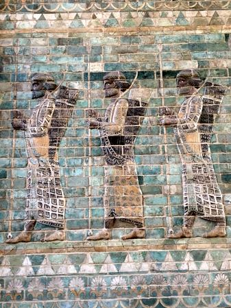 Processional Relief, Glazed Tile — photograph by Randall Polito