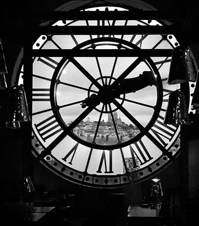 The Musee d'Orsay Clock, Second View — photograph by Randall Polito