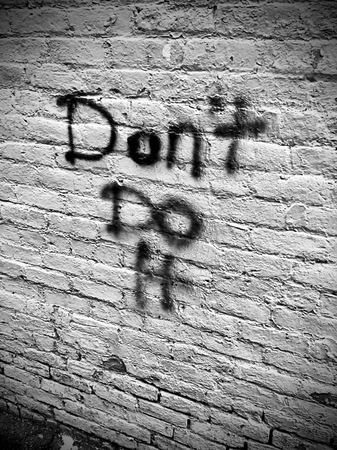 Don't Do It, Wall Text — photograph by Randall Polito