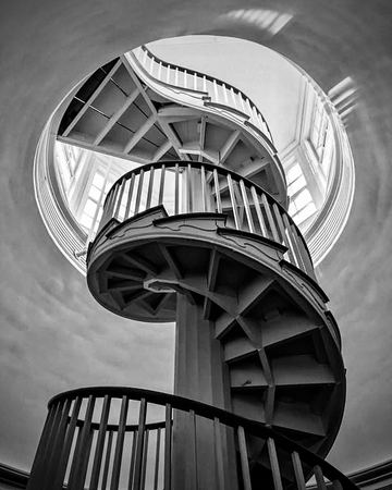 The Spiral Stair, Monochrome — photograph by Randy Polito