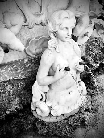 The Fountain Statue, Monochrome — photograph by Randy Polito