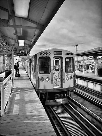 Train at the Platform — photograph by Randy Polito