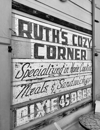 Ruth's Cozy Corner, Vintage Signage — photograph by Randall Polito