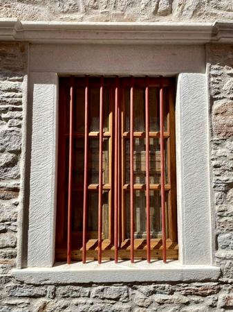 Barred Window, Stone Frame — photograph by Randall Polito