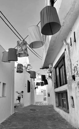 The Alley, Hanging Lamps — photograph by Randy Polito