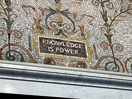 Knowledge Is Power, Mosaic Tile — photograph by Randy Polito