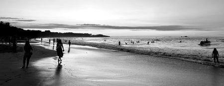 Evening Beach Walk, Monochrome — photograph by Randy Polito