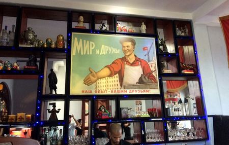 Soviet Memorabilia, Display Case — photograph by Randy Polito