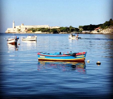 Boats in Harbor, Havana — photograph by Randy Polito