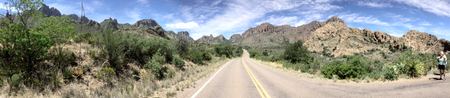 Desert Road, Panoramic — photograph by Randy Polito