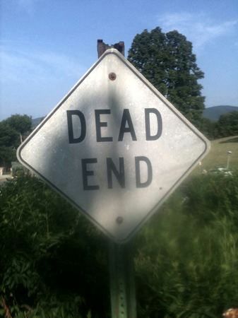 Dead End, Road Sign — photograph by Randy Polito